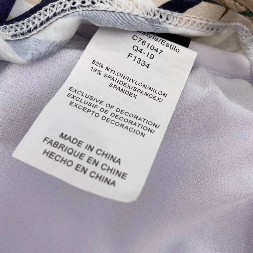 Island Escape Palm leave tankini top‎ size 6 NEW